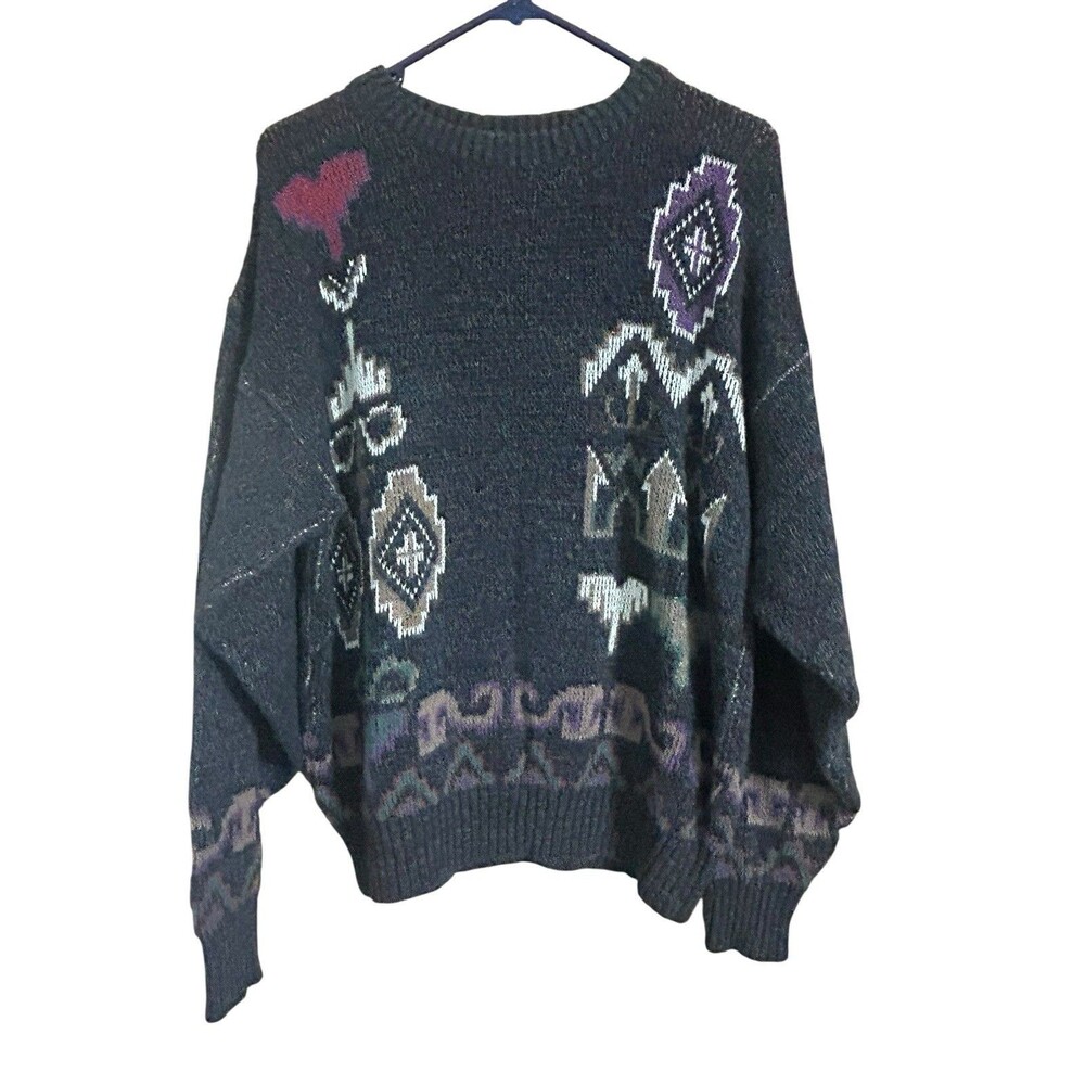Vintage London Fog Knit Sweater Extra Large Dad Grandpa Holiday Sweater USA Lg